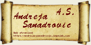 Andreja Sanadrović vizit kartica